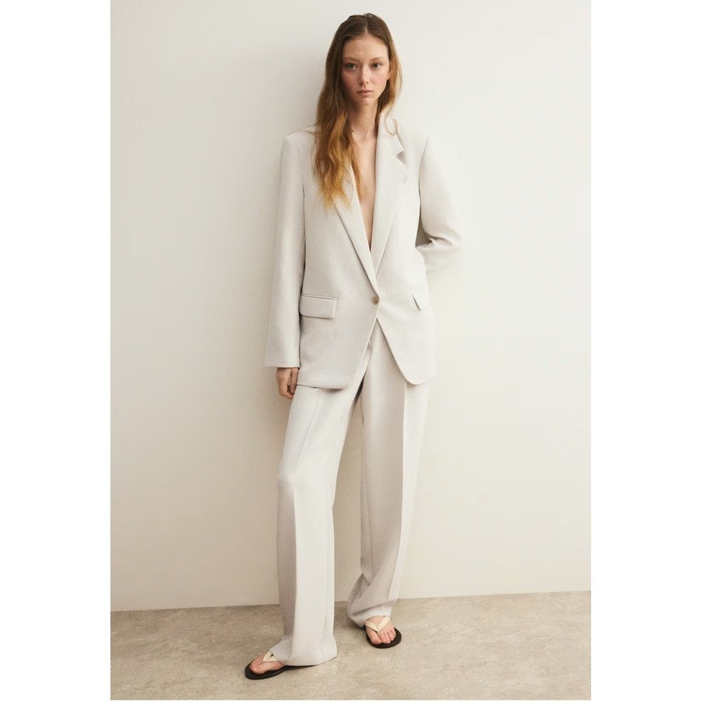 Aritzia Wilfred Generation Blazer Womens Size 10 Metropolis Taupe